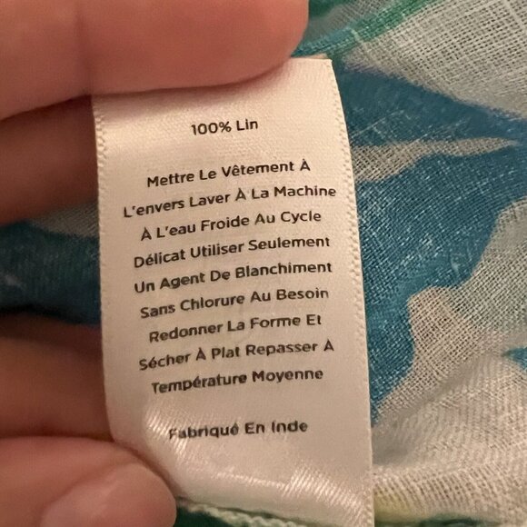 TALBOTS Linen Tank Top Women’s Size XS Floral ColorfulSleeveless Blouse Light - Picture 8 of 8